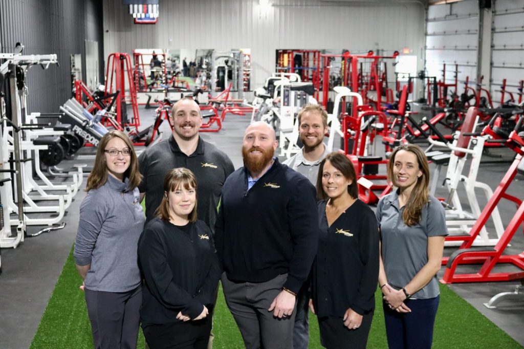 Advantage rehab Physical therapy staff at the new Barbell Club weightlifting and strength training in Cody Wyoming and on the way to Yellowstone
